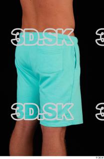 Leg turquoise shorts brown shoes of Leland 0006